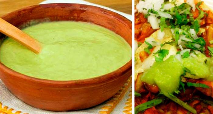 Fake Guacamole or Salsa Verde Taquera Imitation Avocado Sauce - Recetame.com